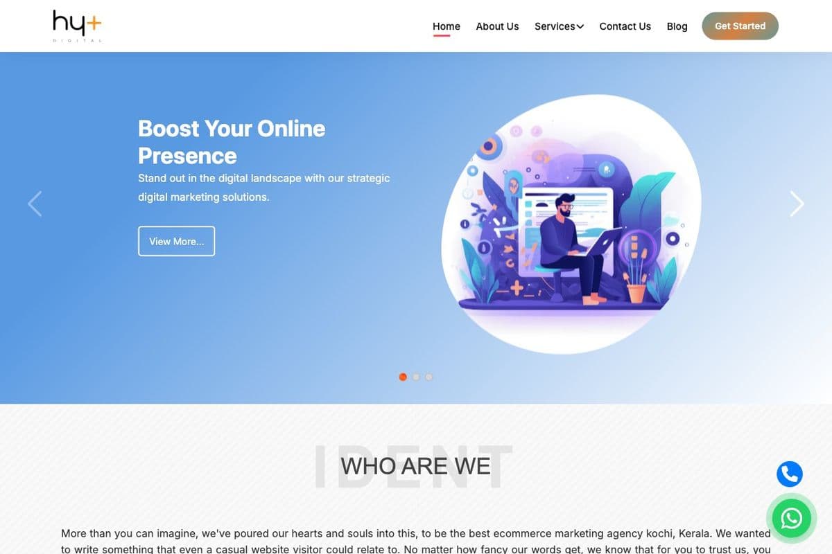 Screenshot of the Hyplus Digital website