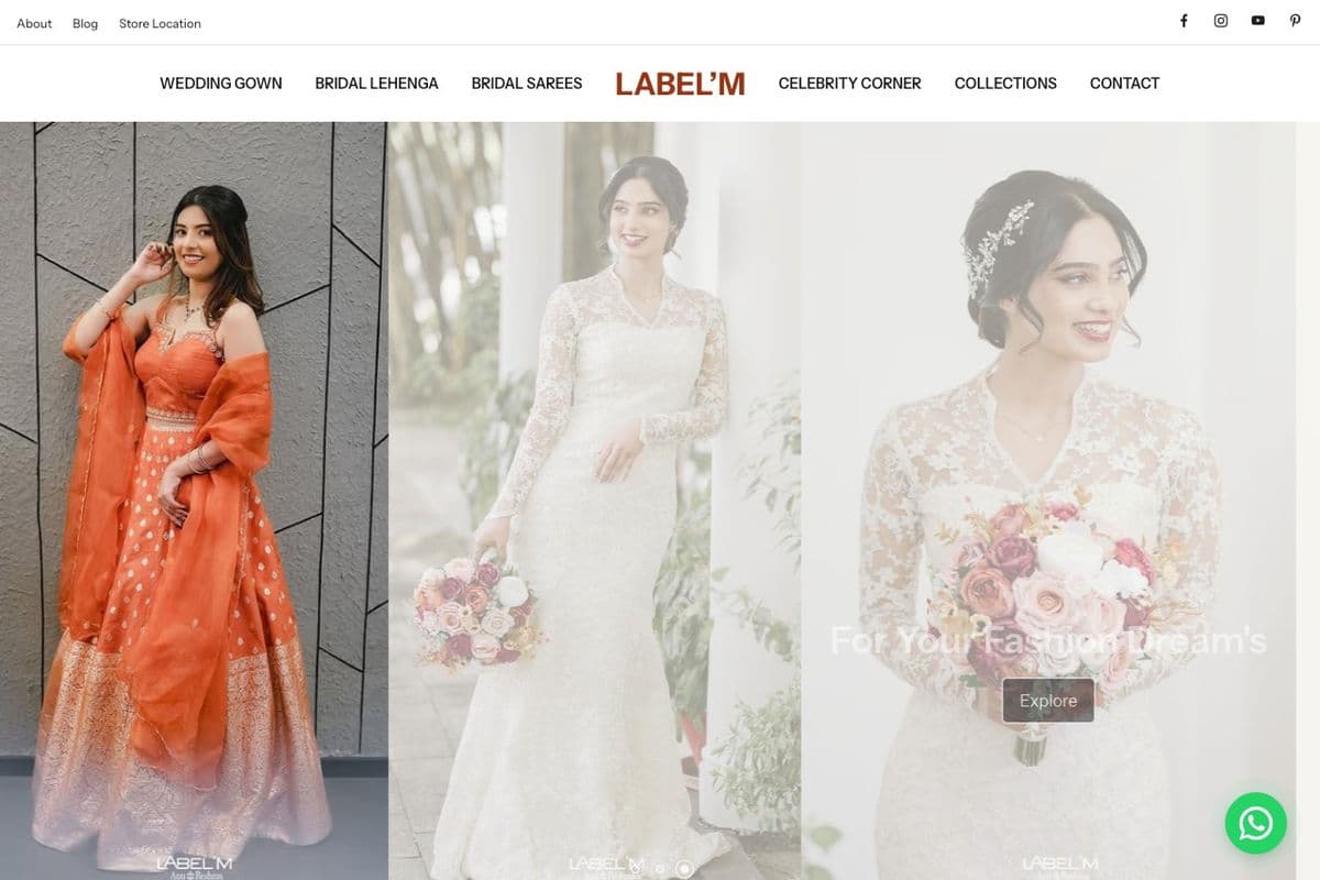 Screenshot of the Label’M Designers website